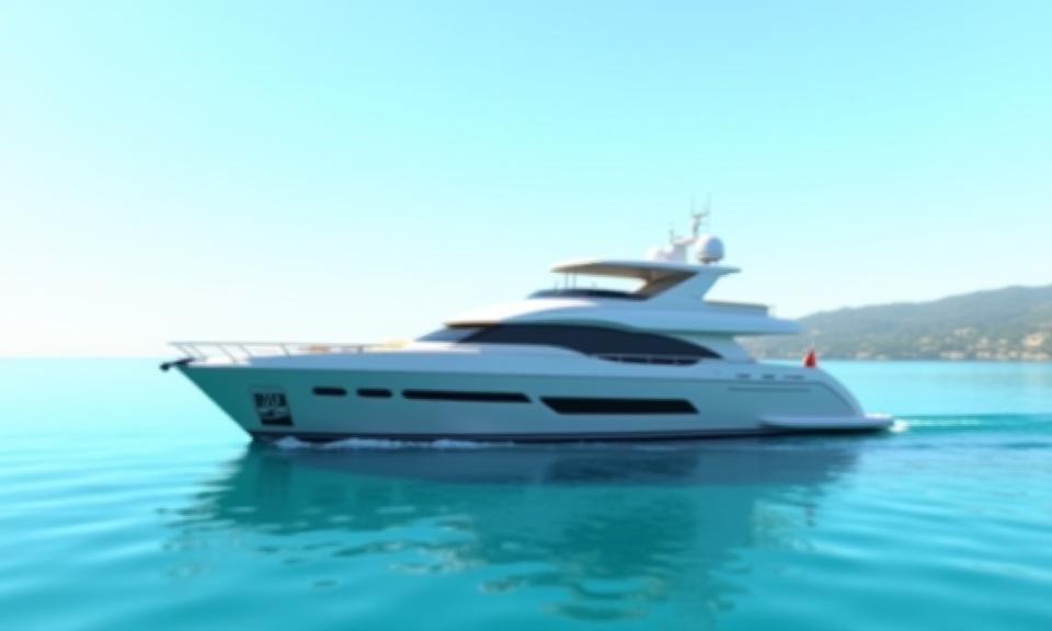 The Serenity 75 yacht, sleek and elegant.